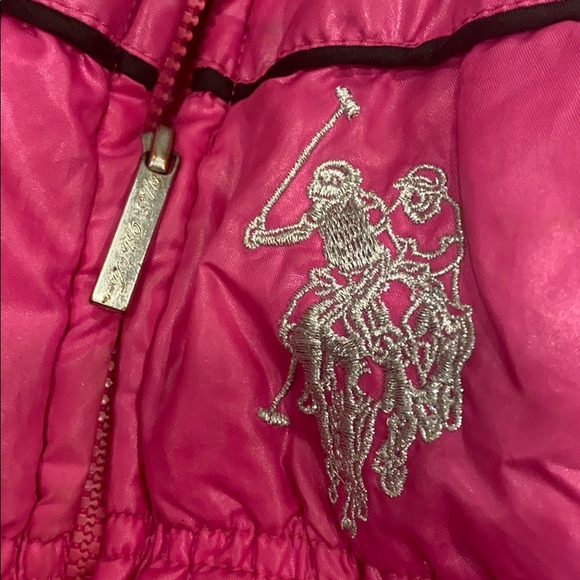 US Polo Assn 18m Pink Puff Vest with Zipper - Picture 3 of 4